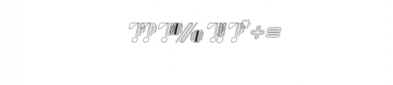 Lider Outline Italic.ttf Font OTHER CHARS