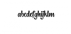 Lightning Script Font LOWERCASE