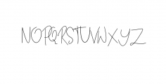 Lillylucky - A Handwritten Signature Font Font UPPERCASE