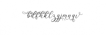 Lizelie_Alternate.otf Font LOWERCASE