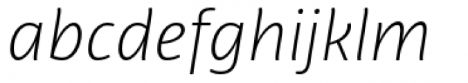 Libertad Thin Italic Font LOWERCASE