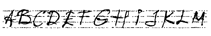 LINE SCRIPT Font UPPERCASE