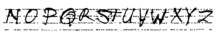 LINE SCRIPT Font UPPERCASE