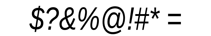 Liberation Sans Narrow Italic Font OTHER CHARS