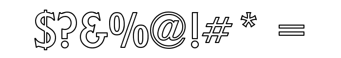 Liberty Hollow Font OTHER CHARS