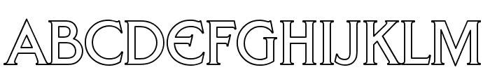Liberty Hollow Font UPPERCASE