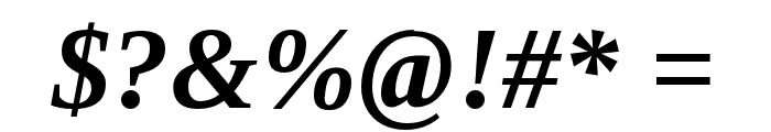 LibraSerifModern-BoldItalic Font OTHER CHARS