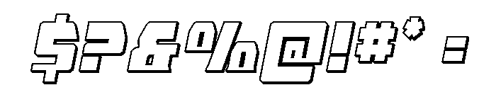 Librator 3D Italic Font OTHER CHARS