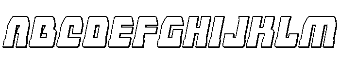 Librator 3D Italic Font UPPERCASE