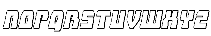 Librator 3D Italic Font UPPERCASE