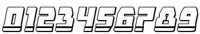 Librator Bar 3D Italic Font OTHER CHARS