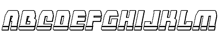 Librator Bar 3D Italic Font UPPERCASE
