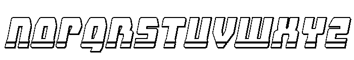 Librator Bar 3D Italic Font UPPERCASE
