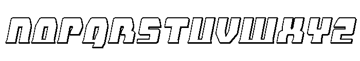 Librator Bar 3D Italic Font LOWERCASE