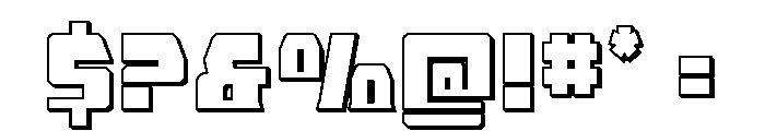 Librator Bar 3D Font OTHER CHARS