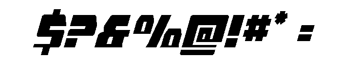 Librator Bar Super-Italic Font OTHER CHARS