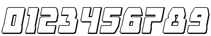 Librator Stripe 3D Italic Font OTHER CHARS