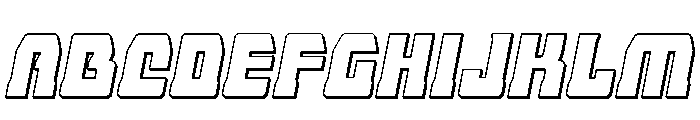 Librator Stripe 3D Italic Font UPPERCASE