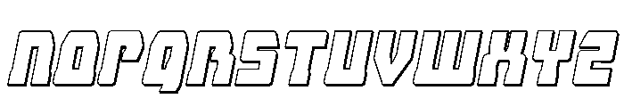 Librator Stripe 3D Italic Font UPPERCASE