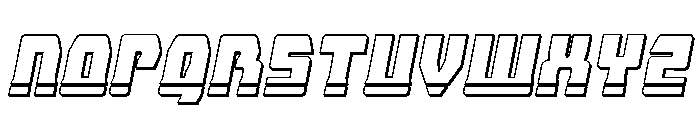 Librator Stripe 3D Italic Font LOWERCASE