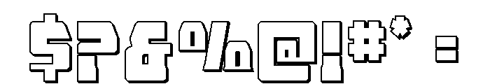 Librator Stripe 3D Font OTHER CHARS