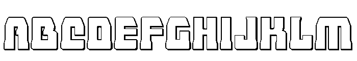 Librator Stripe 3D Font UPPERCASE