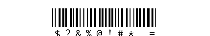 Libre Barcode 128 Text Regular Font OTHER CHARS