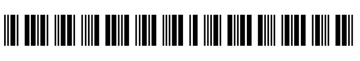 Libre Barcode 39 Extended Regular Font UPPERCASE