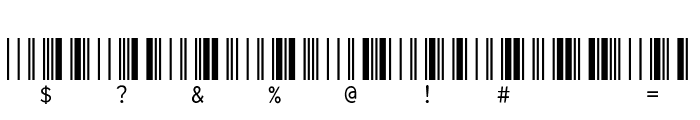 Libre Barcode 39 Extended Text Regular Font OTHER CHARS