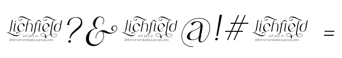 Lichfield FREE COMERCIAL USED Font OTHER CHARS
