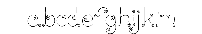 Lickcurl Petite Font LOWERCASE