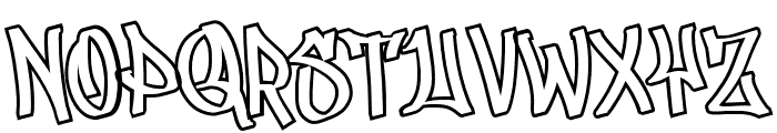 Lickos Graffiti Outline Font UPPERCASE