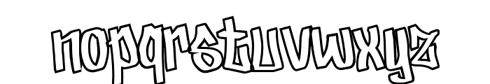 Lickos Graffiti Outline Font LOWERCASE