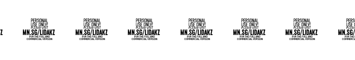 Lidakz One PERSONAL USE Regular Font OTHER CHARS