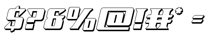 Lifeforce 3D Italic Font OTHER CHARS