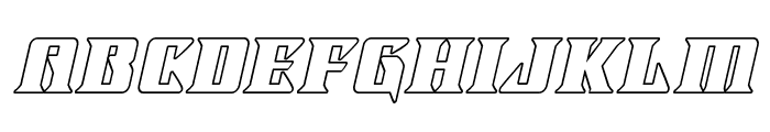 Lifeforce Outline Italic Font LOWERCASE