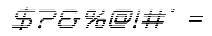 Light Brigade Gradient Italic Font OTHER CHARS