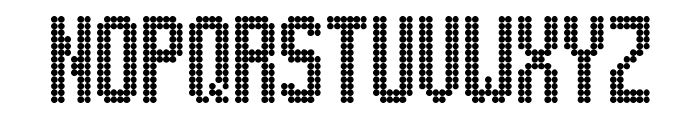 Lightdot 13x6 Regular Font LOWERCASE