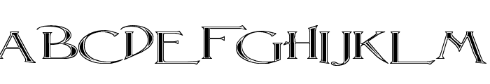 Lightfoot Fluted Extra-expanded Regular Font UPPERCASE