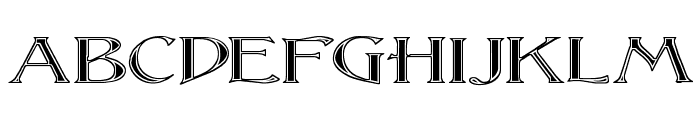 Lightfoot Fluted Extra-expanded Regular Font LOWERCASE