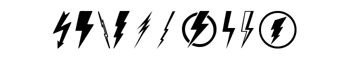 Lightning Bolt Font OTHER CHARS