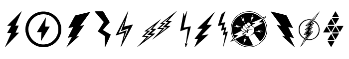 Lightning Bolt Font UPPERCASE