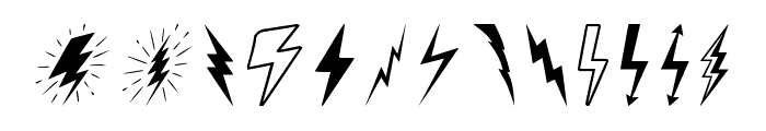 Lightning Bolt Font LOWERCASE