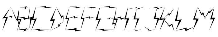 Lightning raid Font UPPERCASE