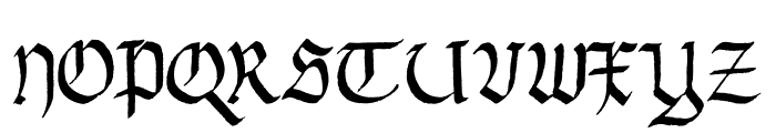 Lilian Scheaffer Gothic Font UPPERCASE