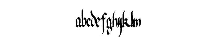 Lilian Scheaffer Gothic Font LOWERCASE