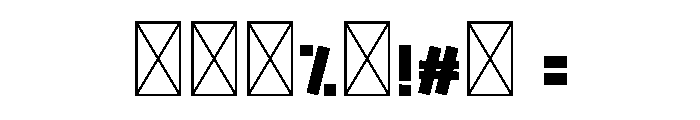 Line Straight Font OTHER CHARS