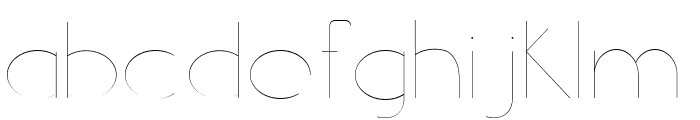 Line style UltraLight Font LOWERCASE