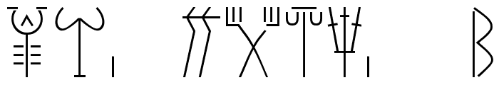 Linear-B Font OTHER CHARS