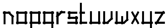Linear Script Font LOWERCASE